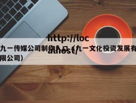九一传媒公司制作入口（九一文化投资发展有限公司）