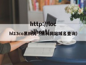 hl13co黑料网（黑料网站域名查询）